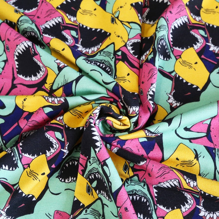 High Quality custom digital printing on Bamboo fiber cotton french terry fabric