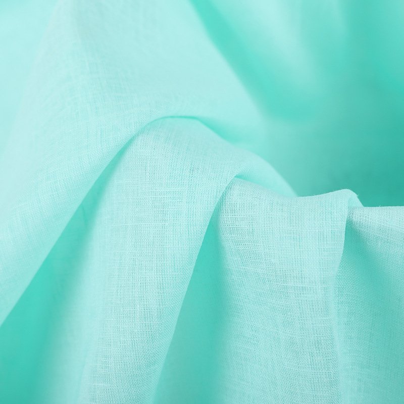 custom color 90gsm Stone washed Soft yarn Dyed 55% Linen 45% Cotton blend Fabric textured cotton linen fabric