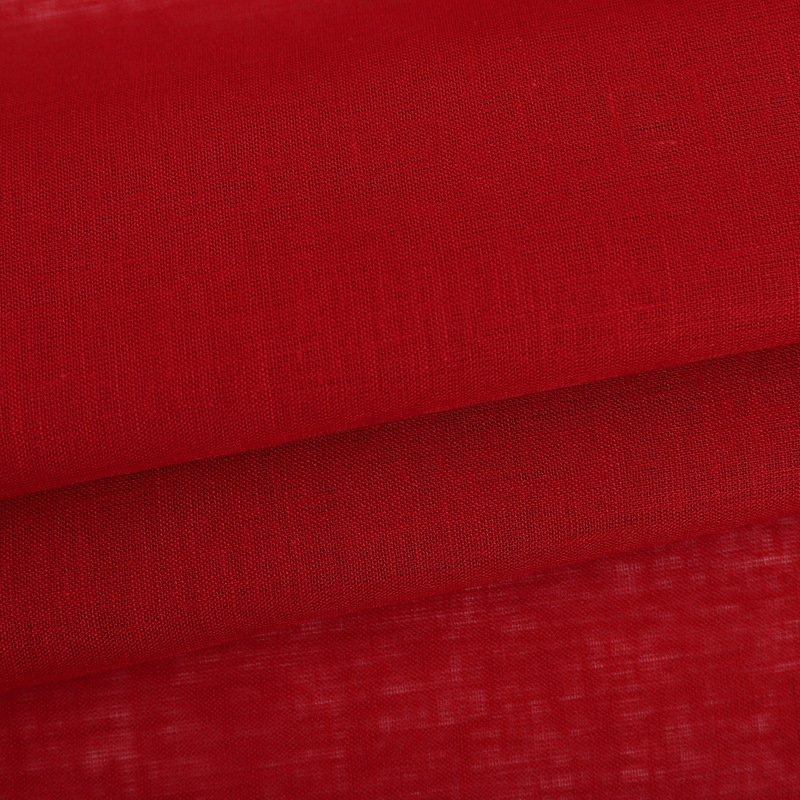 custom color 90gsm Stone washed Soft yarn Dyed 55% Linen 45% Cotton blend Fabric textured cotton linen fabric