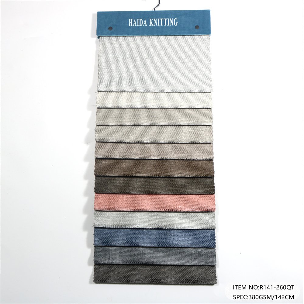 2024 new Anti-wrinkle Desgin upholstery linen sofa fabric durable home deco fabric in stock plain hemp linen fabric