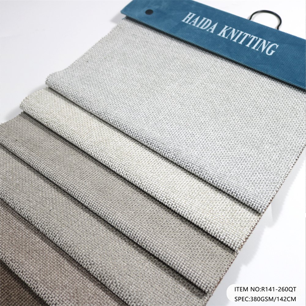 2024 new Anti-wrinkle Desgin upholstery linen sofa fabric durable home deco fabric in stock plain hemp linen fabric
