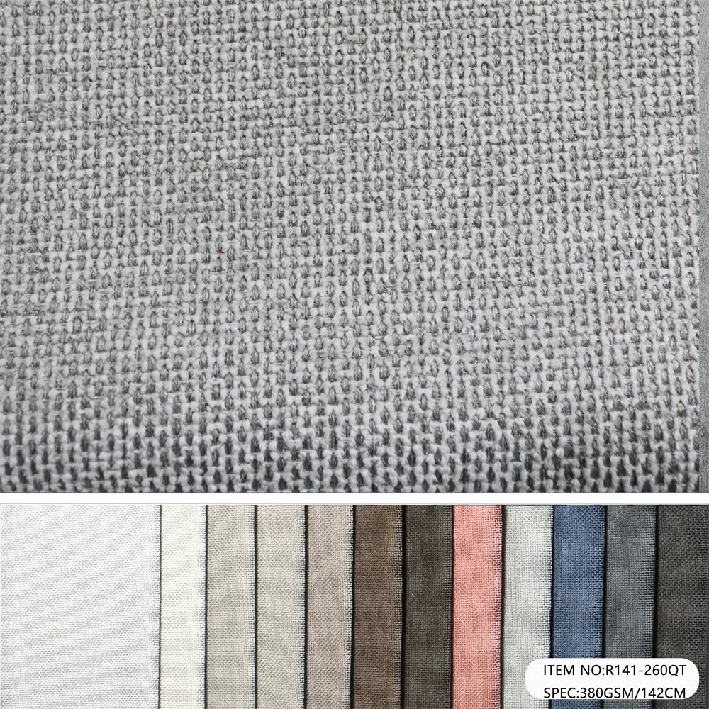 2024 new Anti-wrinkle Desgin upholstery linen sofa fabric durable home deco fabric in stock plain hemp linen fabric