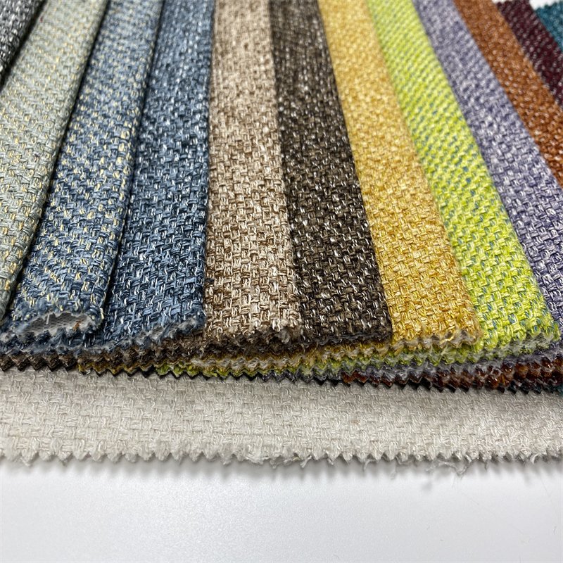 Home Textile Linen Products Upholstery Linen fabric living room the shape of I Sofa Fabrics 100% Polyester Fabric Linen