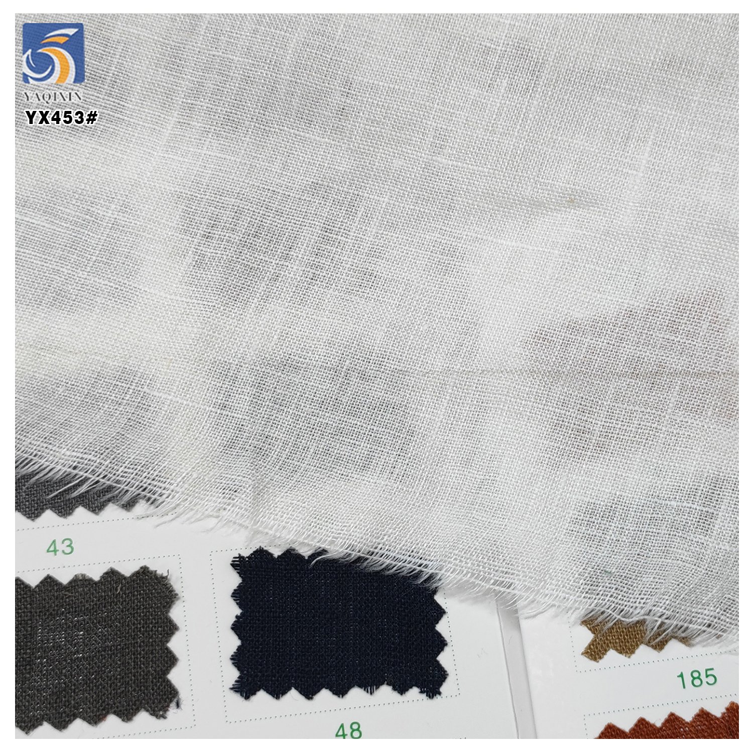 YX453 Cheap Linen Fabric Roll 140gsm Soft White 100 Pure Linen Fabric for Clothing Infant
