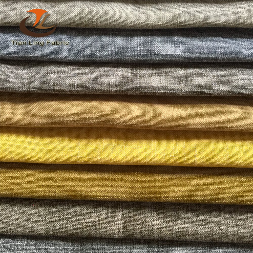 21s and 32s 100% linen fabric, polyester linen fabric