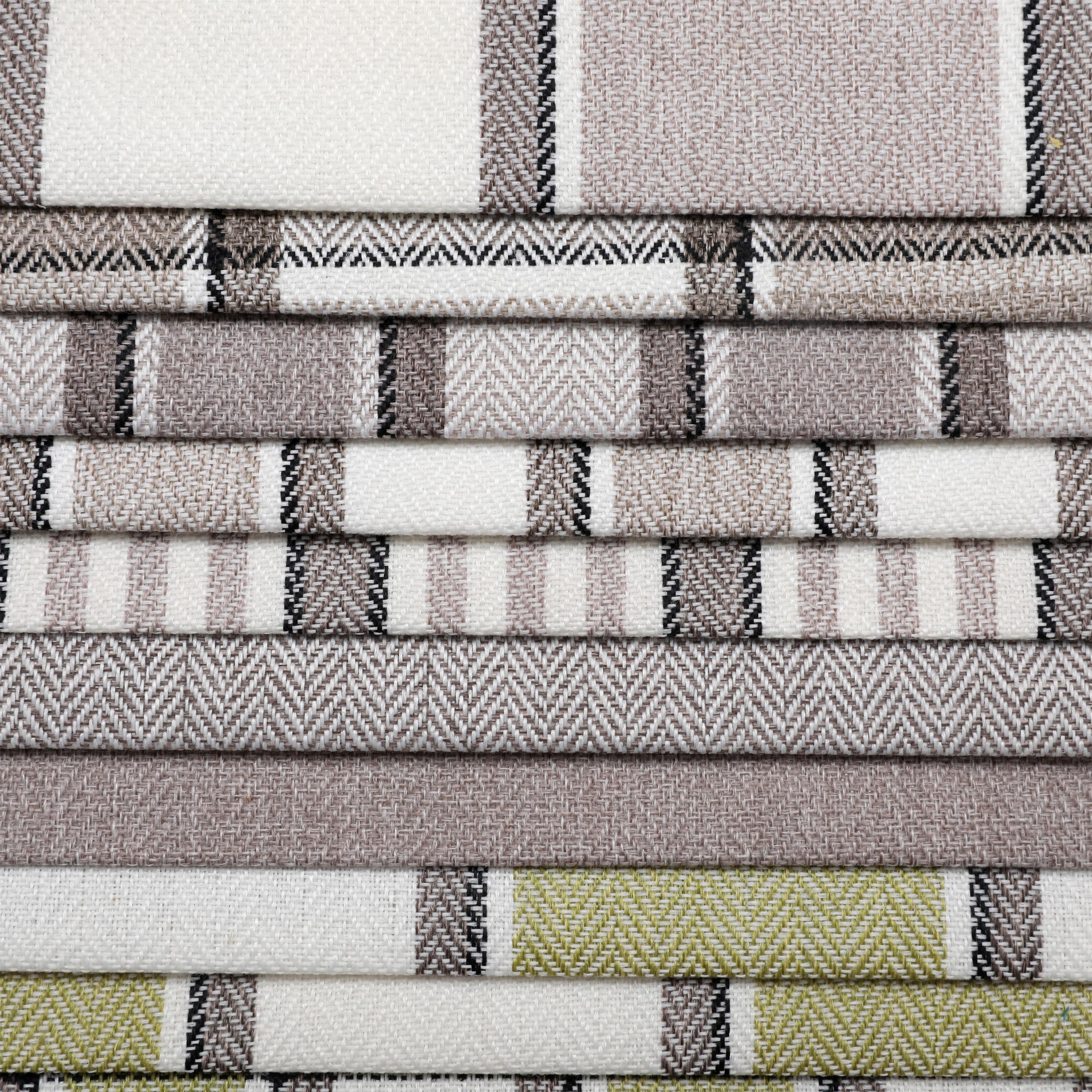 Upholstery woven linen look herringbone design polyester imitation linen faux linen sofa fabric hometextile