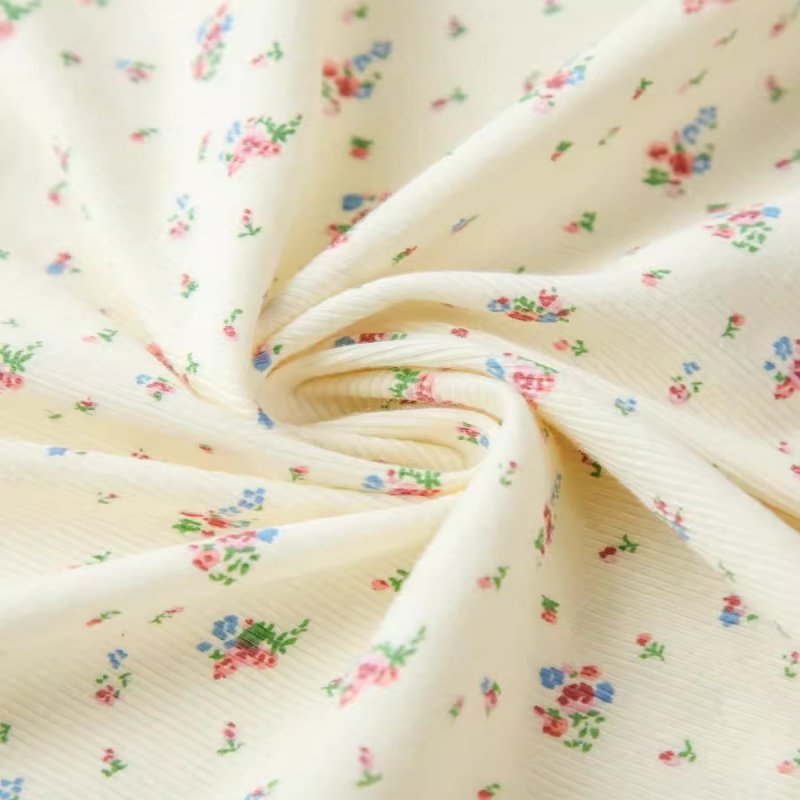 Custom Digital Print 4x2 Rib Knit Fabric Bamboo / Cotton Spandex for Fall/Winter Baby Sleepwear Accessories-Boys Girls