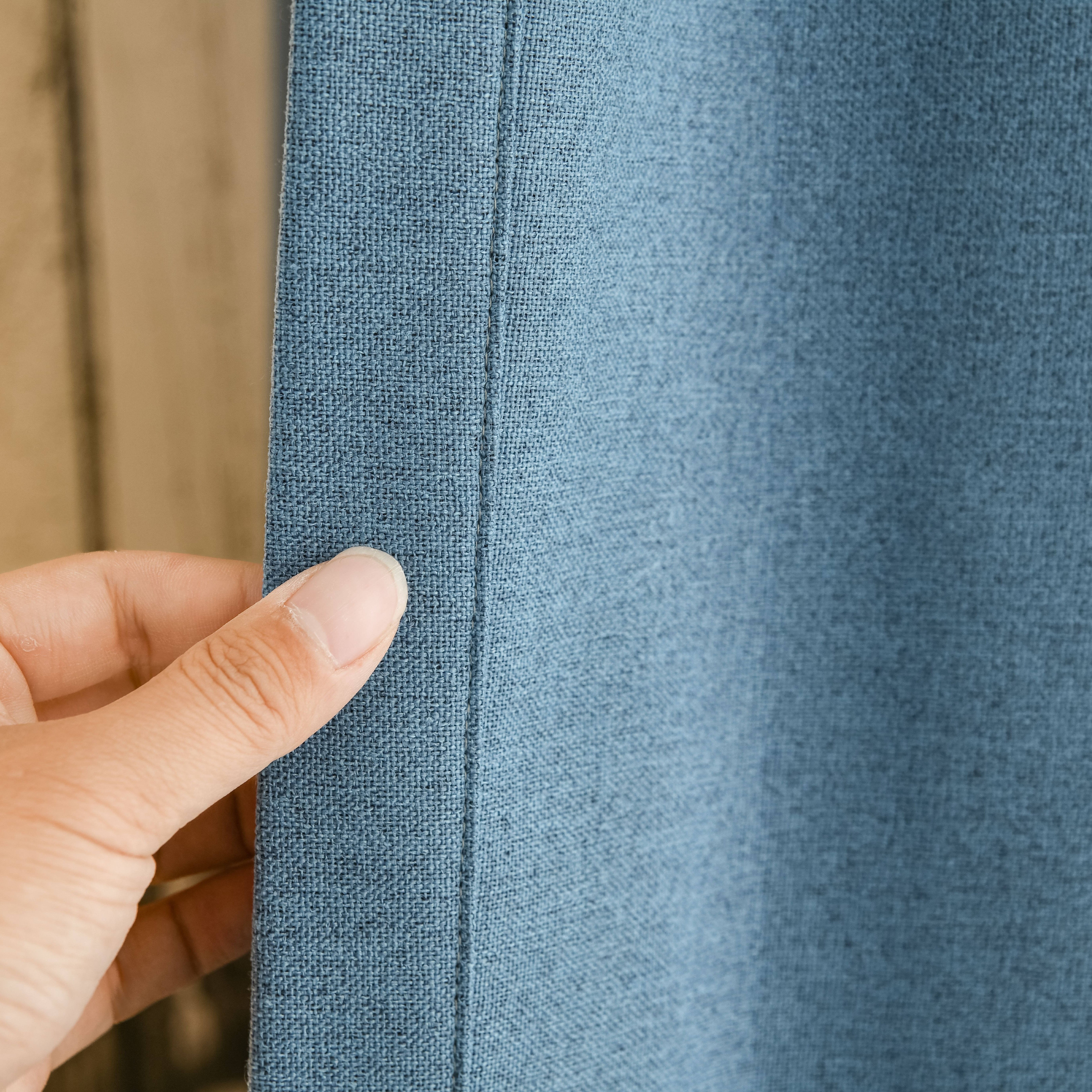 Leading Factory's 110\" Inch 280cm Width Linen Style Full Blackout TPU Laminated Curtain Fabric 100% Polyester Woven Plain