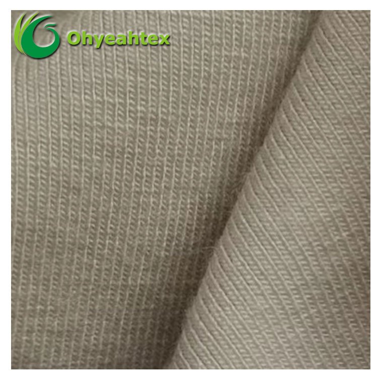 Dye Warehouse In Stock 340GSM Bamboo Organic Cotton Spandex Jersey Fabric For Yoga