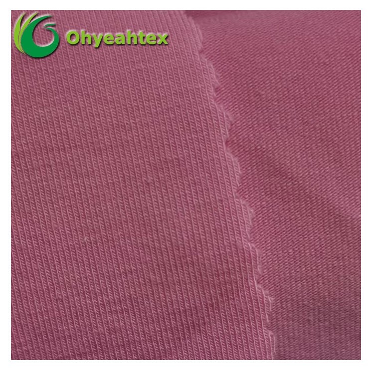 Dye Warehouse In Stock 340GSM Bamboo Organic Cotton Spandex Jersey Fabric For Yoga