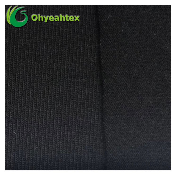 Dye Warehouse In Stock 340GSM Bamboo Organic Cotton Spandex Jersey Fabric For Yoga