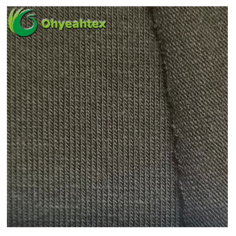 Dye Warehouse In Stock 340GSM Bamboo Organic Cotton Spandex Jersey Fabric For Yoga