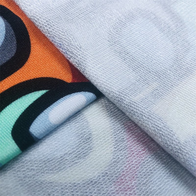 High Quality Stretch Bamboo French Terry Fabric Custom Digital Printed 95% Bamboo 5% Spandex Fabric For Shirt