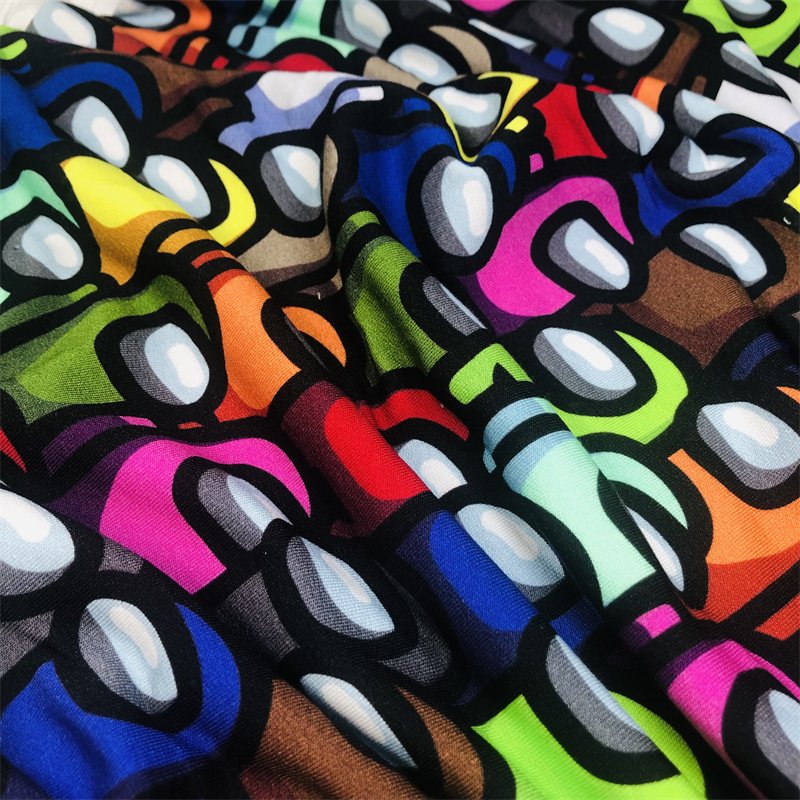 High Quality Stretch Bamboo French Terry Fabric Custom Digital Printed 95% Bamboo 5% Spandex Fabric For Shirt