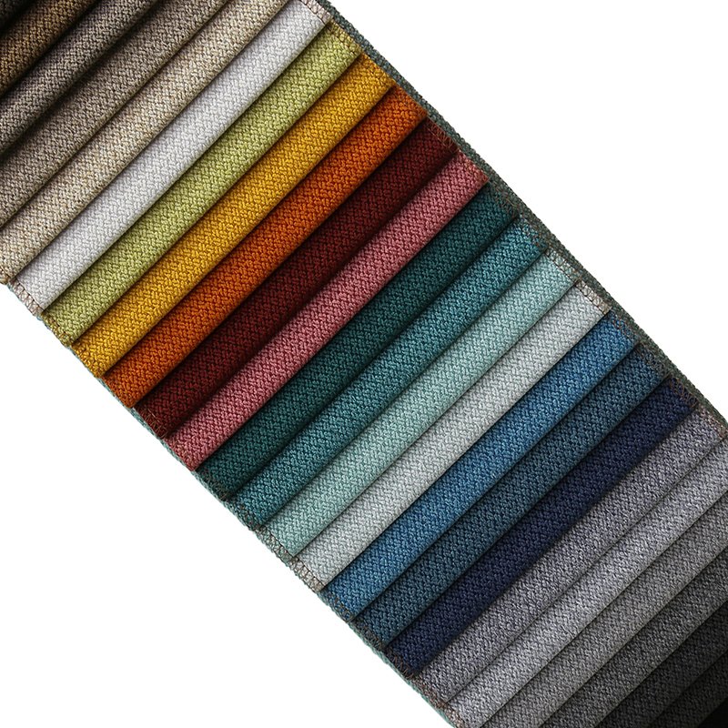 2024 New Arrival Blackout Waterproof Home Textile Heavyweight Durable Solid Color Linen Sofa Fabric