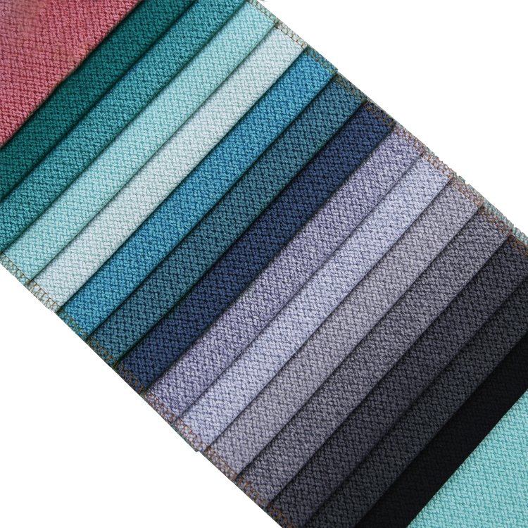 2024 New Arrival Blackout Waterproof Home Textile Heavyweight Durable Solid Color Linen Sofa Fabric