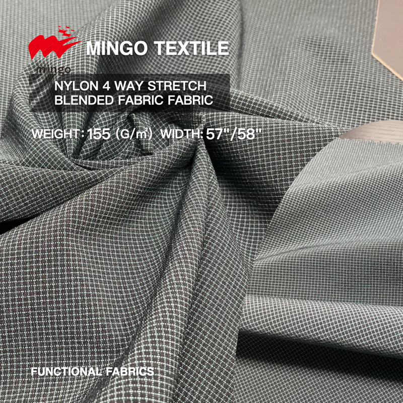 Nylon 4 Way Stretch BLENDED FABRIC Fabric double layer Polyester Stretch woven 4 Way Stretch fabric
