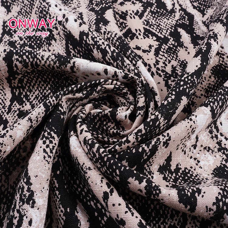 New design stylish comfortable camouflage digital printed linen viscose fabric