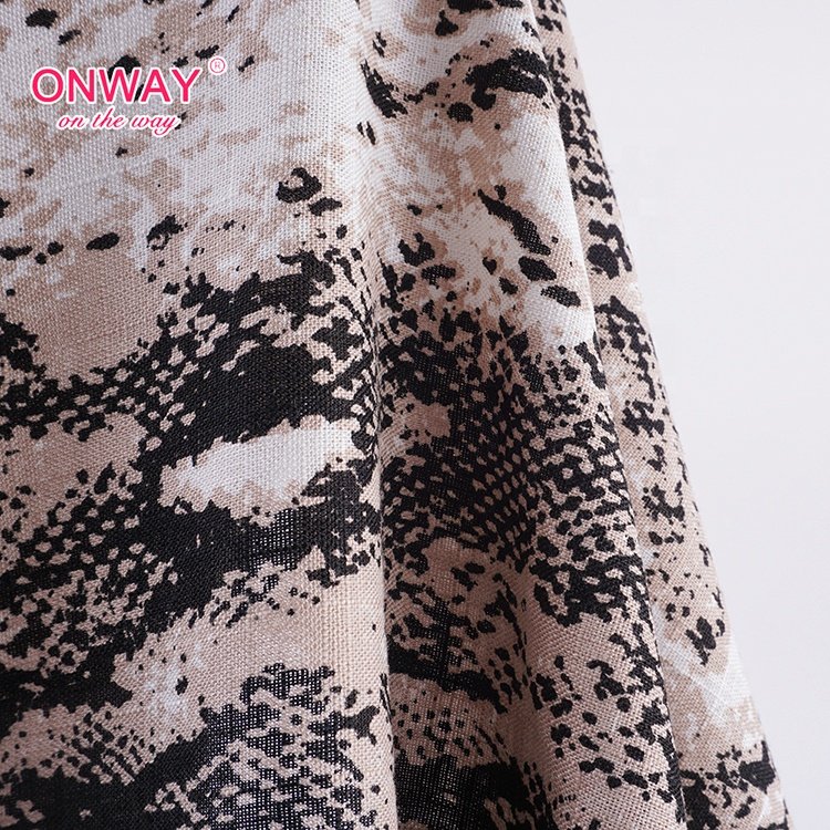 New design stylish comfortable camouflage digital printed linen viscose fabric
