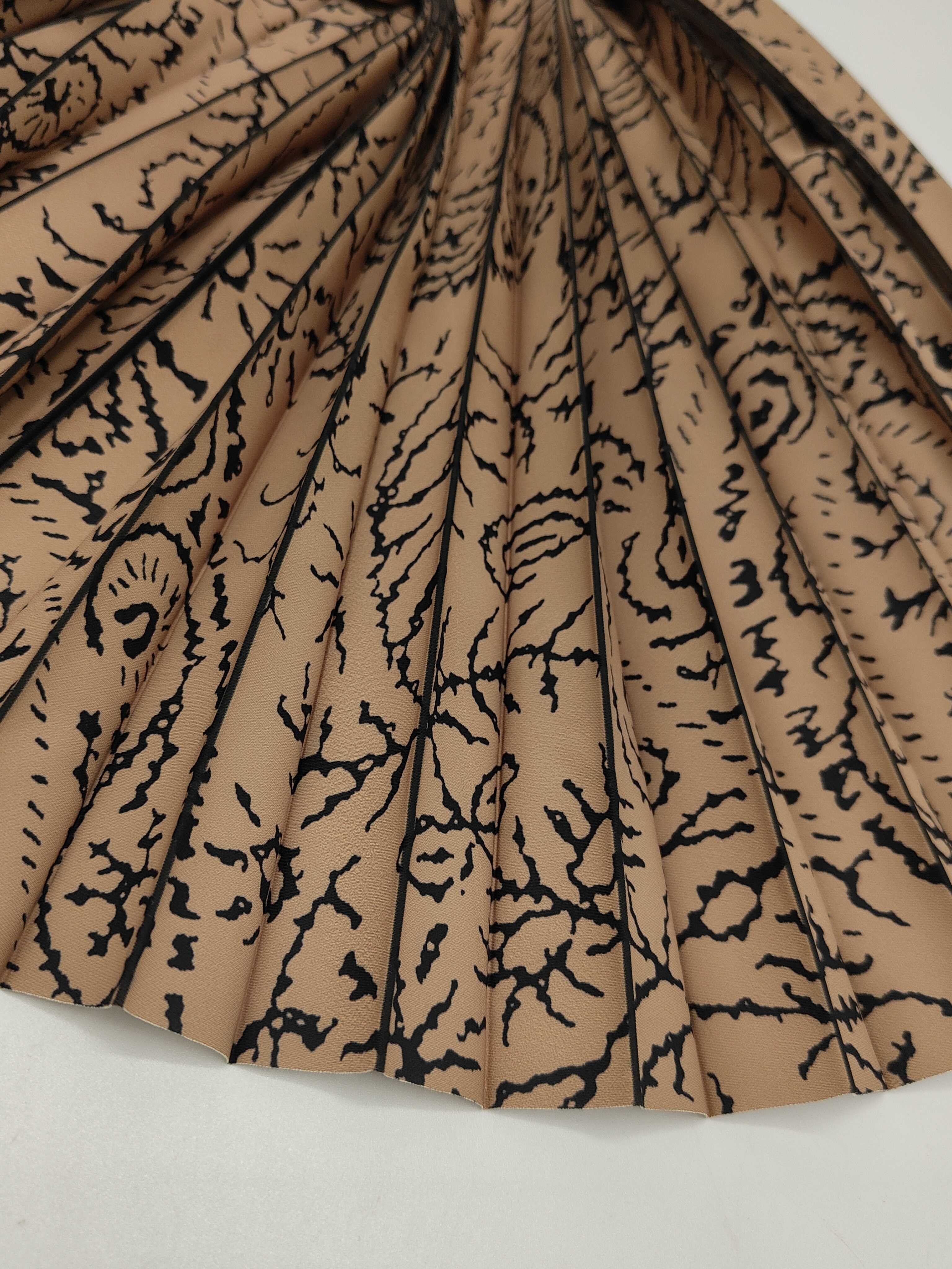 Most Hot Sale Digital Printed Pleated Chiffon Fabric For Skirt