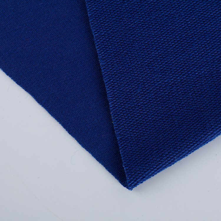 W230-2 Knitting stock terry 100% polyester plain spun poly fabric for t-shirt