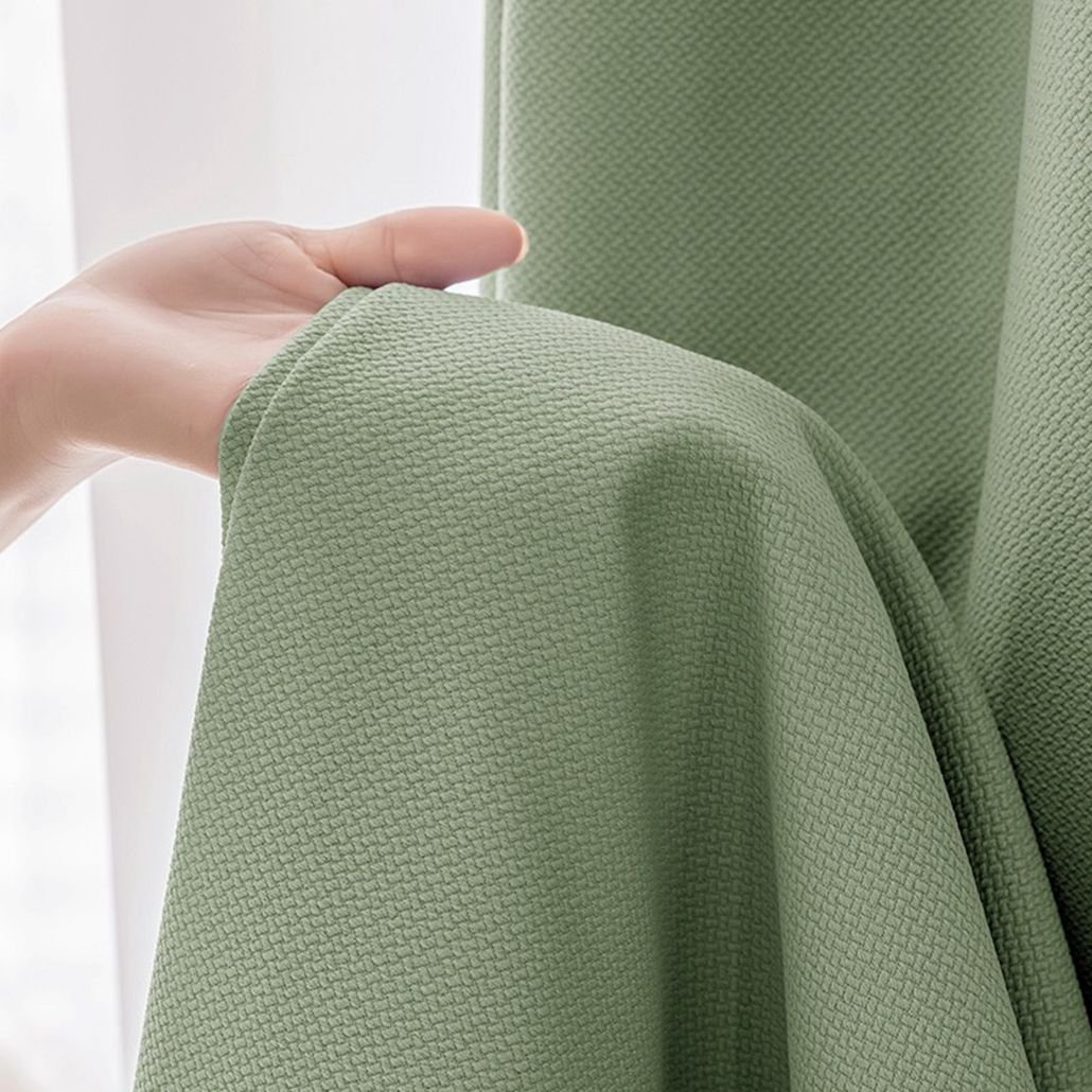 Factory supply high quality two side uv protection blackout linen window curtain fabric