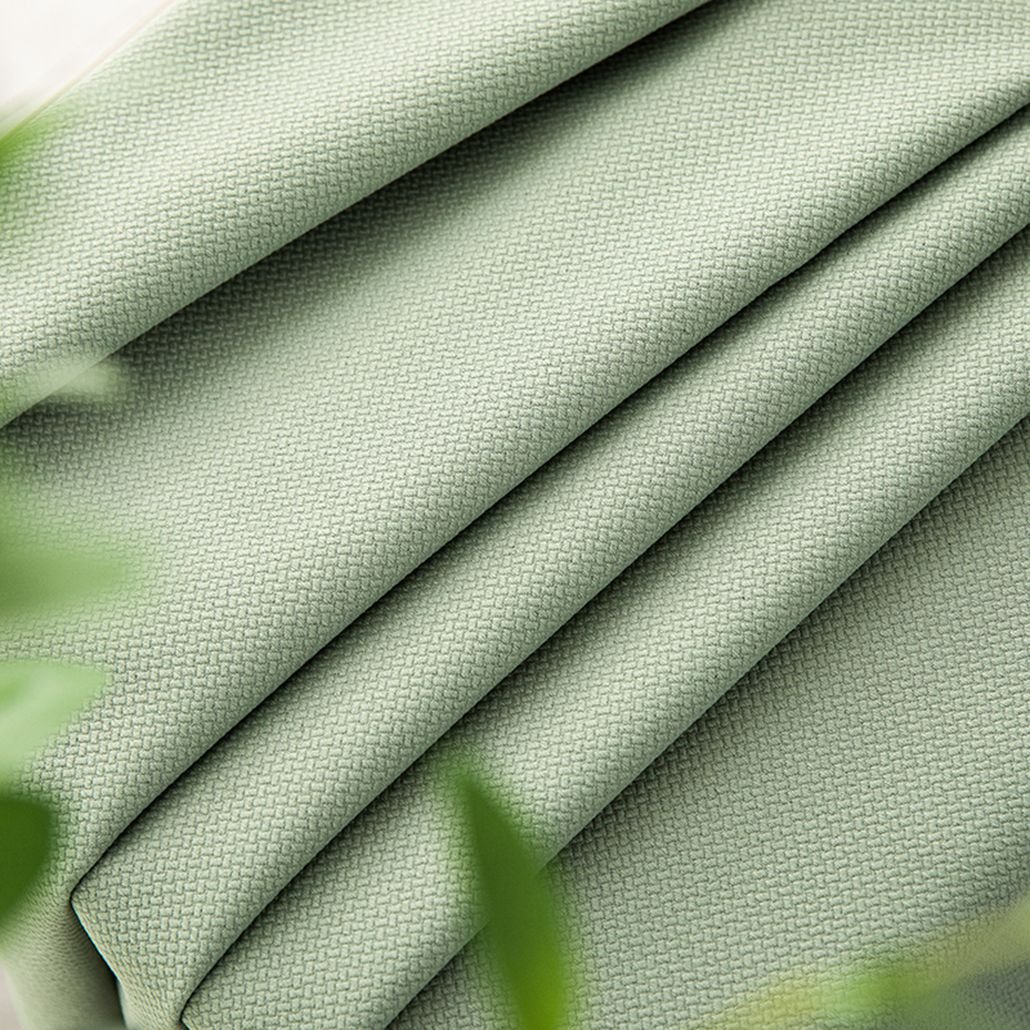 Factory supply high quality two side uv protection blackout linen window curtain fabric