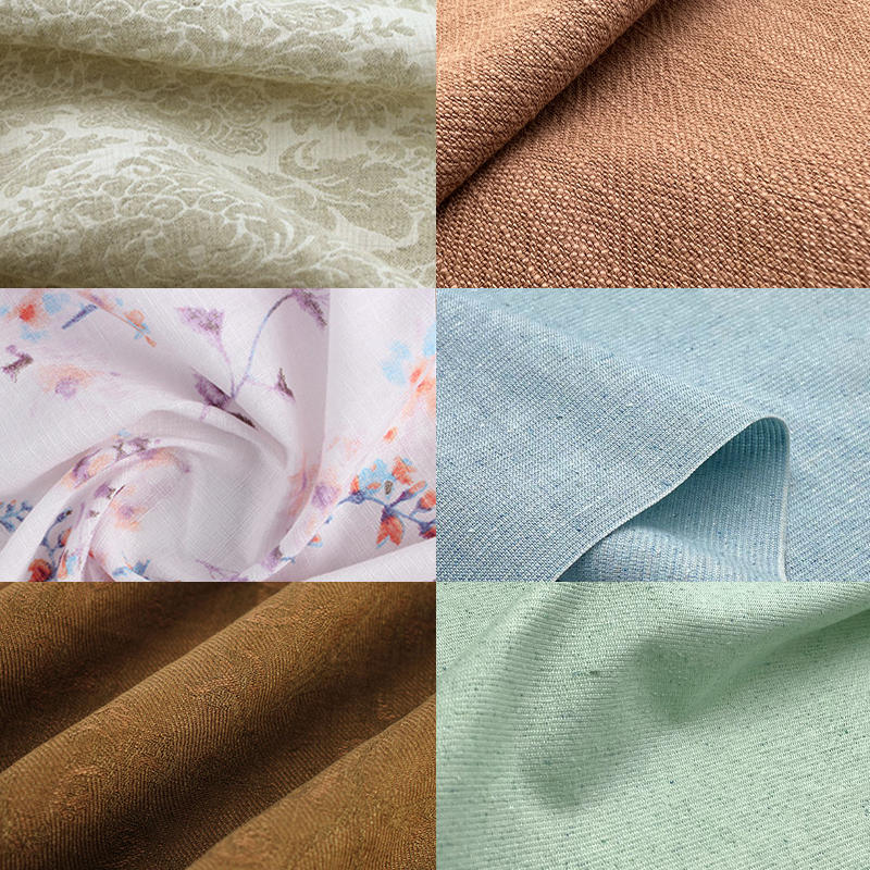 Best Sellers 280Cm Wide, Textile Curtain French Linen Bedding Faux Linen 100% Blackout Curtain Fabric 100% Linen Fabric/