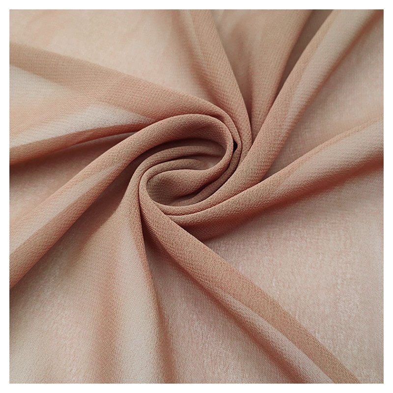 Wholesale Plain Pearl Chiffon Fabric Soft 100% Polyester Sheer Fabric