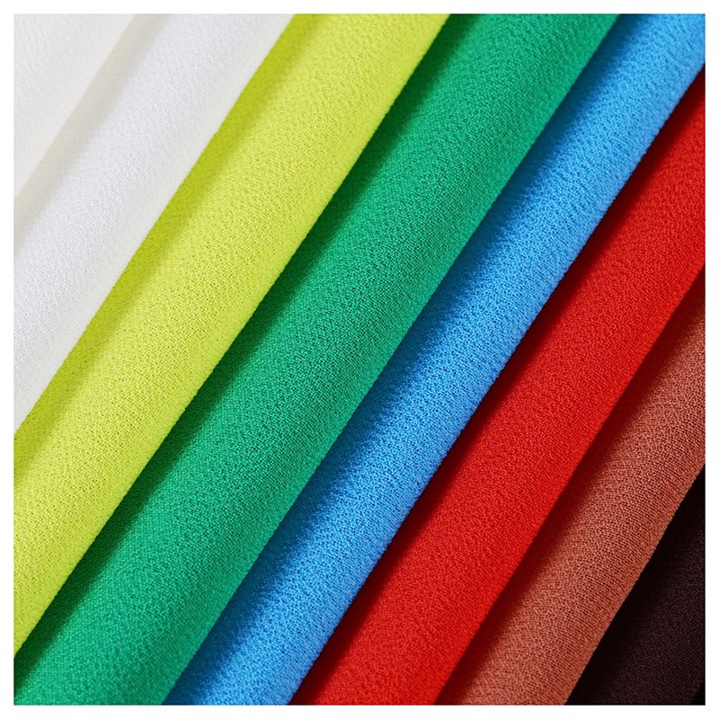 Wholesale Plain Pearl Chiffon Fabric Soft 100% Polyester Sheer Fabric