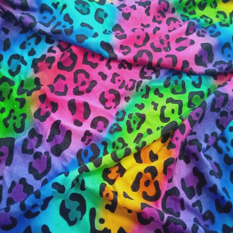 Custom Digital Printed organic 95 Bamboo 5 Spandex lycra Fabric For Clothing