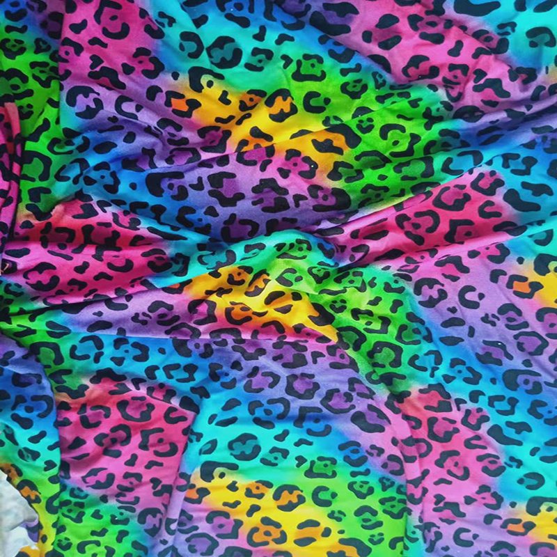 Custom Digital Printed organic 95 Bamboo 5 Spandex lycra Fabric For Clothing