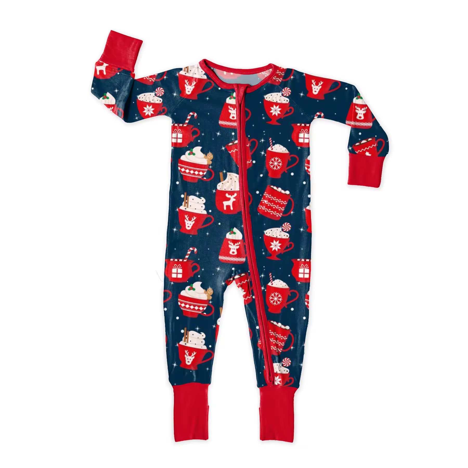 2024 Wholesale Custom Toddler Pajamas Zipper Baby Romper Bamboo Fiber Fabric Baby Pajamas Rompers Baby Wholesale