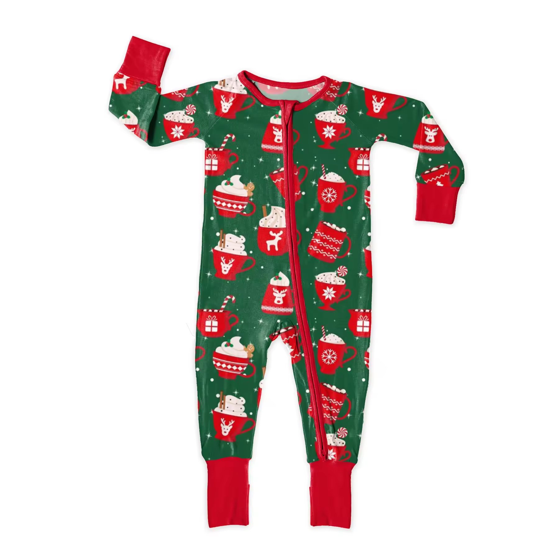 2024 Wholesale Custom Toddler Pajamas Zipper Baby Romper Bamboo Fiber Fabric Baby Pajamas Rompers Baby Wholesale