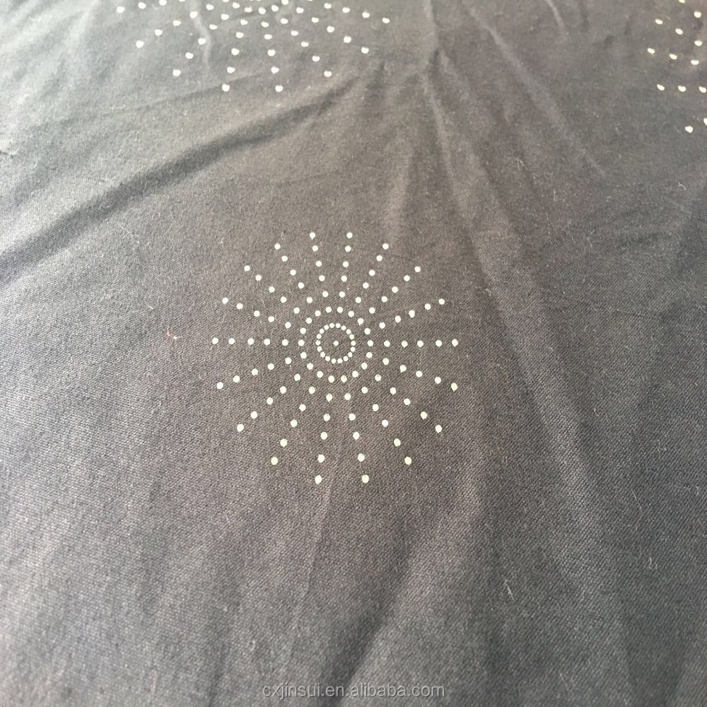100% polyester dyed silver printed fabric for hometextile