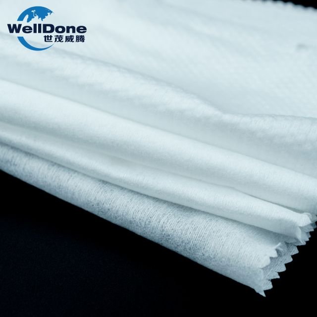 Welldone Spunlace Beauty Towel Water-Soluble Nonwoven Raw Material for Facial Mask Wipe Degradable non-woven fabric