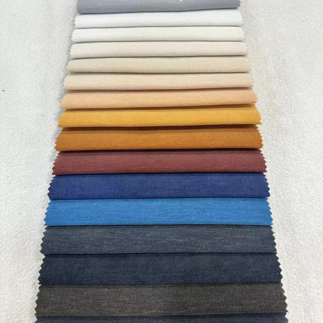 23002- polyester home textile sofa fabric for plain Comfortable Warm Upholstery Pillow linen curtain fabrics For Home