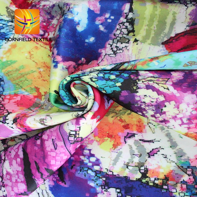 Dress Print Fabric New for Indian Crepe Digital Print Mesh Fabric 100% Polyester Fabric OEKO-TEX STANDARD 100 Hometextile Plain