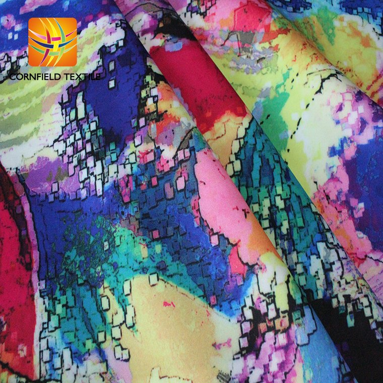 Dress Print Fabric New for Indian Crepe Digital Print Mesh Fabric 100% Polyester Fabric OEKO-TEX STANDARD 100 Hometextile Plain