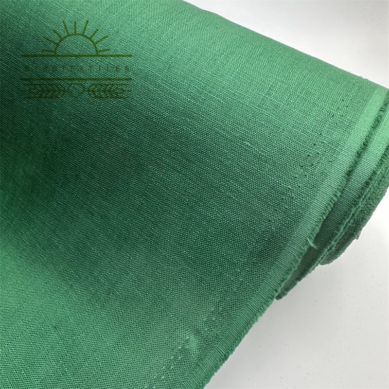 RIGU Textiles 101# Hot Sale Product Natural Linen Plain 100%linen Fabric 200gsm Flax Fabric For Women Loose Casual Clothing