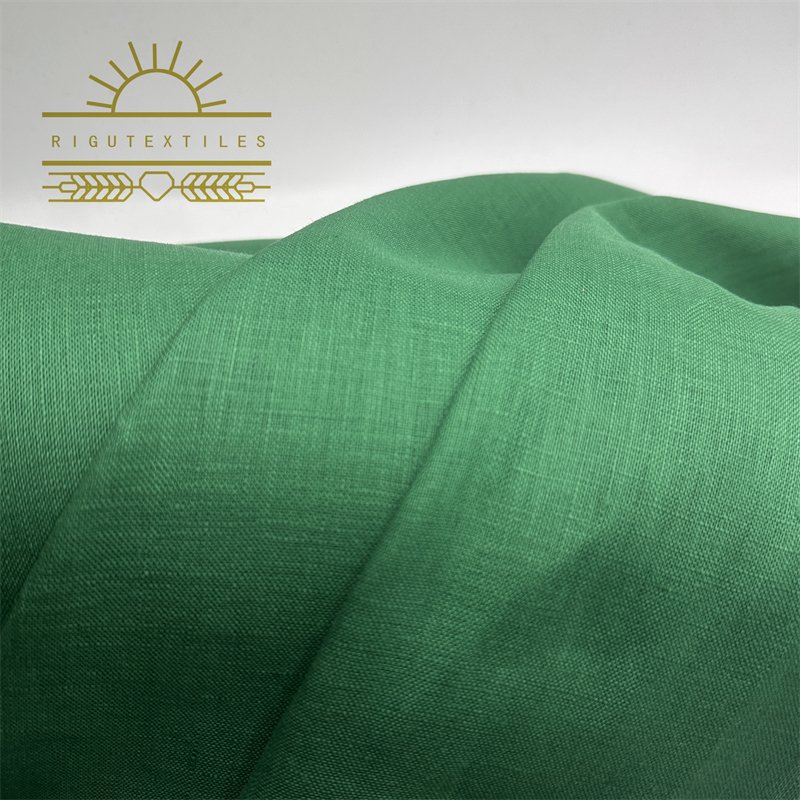 RIGU Textiles 101# Hot Sale Product Natural Linen Plain 100%linen Fabric 200gsm Flax Fabric For Women Loose Casual Clothing