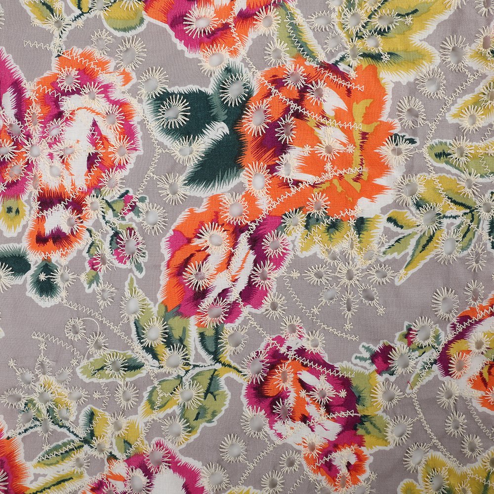 New Trend Wholesale Factory Supply Jacquard Embroidery Lace printed fabric 100%cotton for girls women's clothing dress shirt