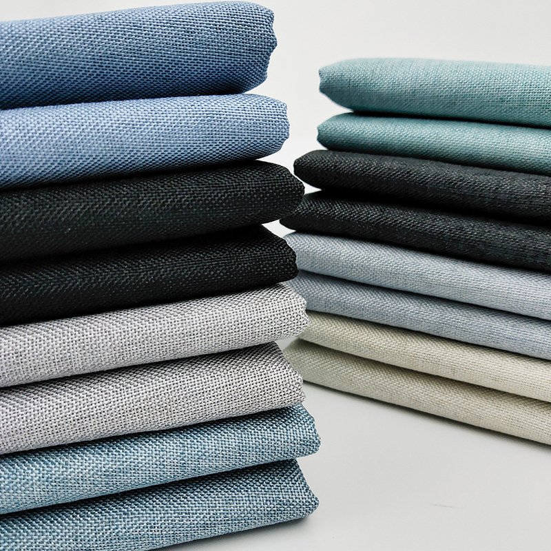 Wholesale 100% Polyester Linen Look Fabric for Furniture for Sofa and Curtains Woven Upholstery Fabrics for Boys and Girls