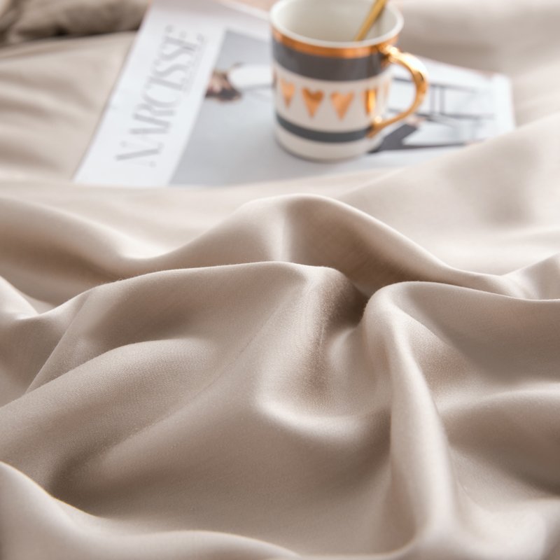 Soft Woven Organic 100% Pure Lyocell Bamboo Fiber Satin Fabric To Make Sheet/pajamas