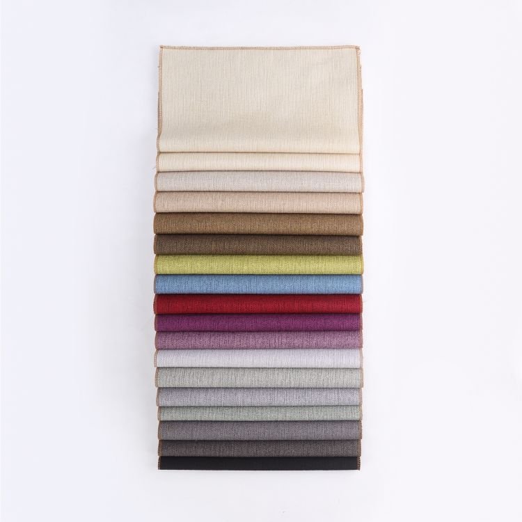 Run&Fun 100% Polyester Woven Custom Linen Durable Plain Weaved Sofas Upholstery Fabrics