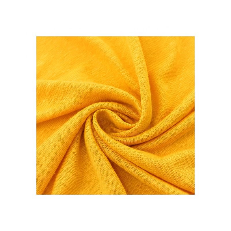High grade 100% pure linen knitted jersey fabric for T-shirt and summer clothes 140 colors in stock 150cm width, 170gsm
