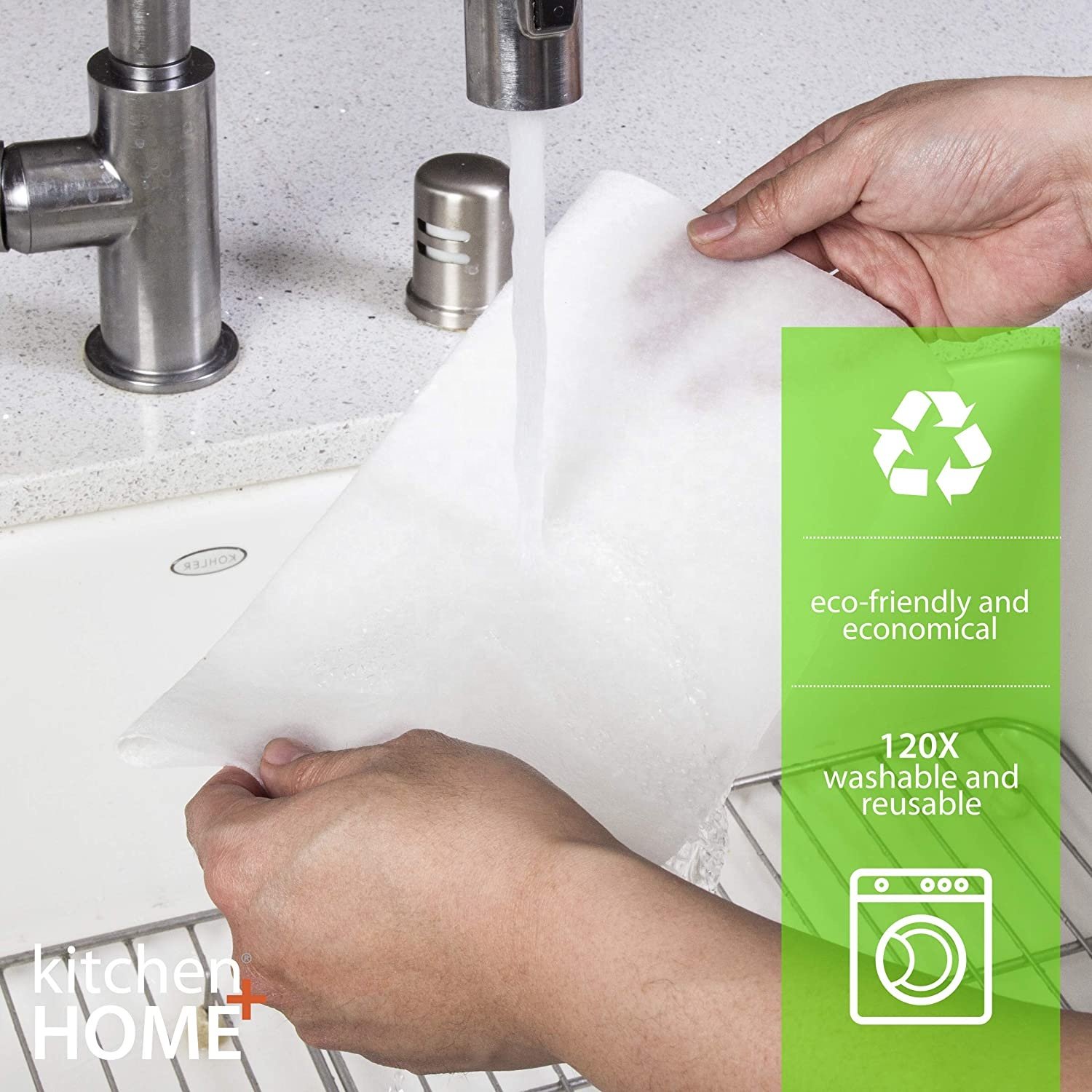Bamboo Reusable Kitchen Paper Towels Oil absorbent White Bamboo Fiber Dishcloth Cleaning Rags