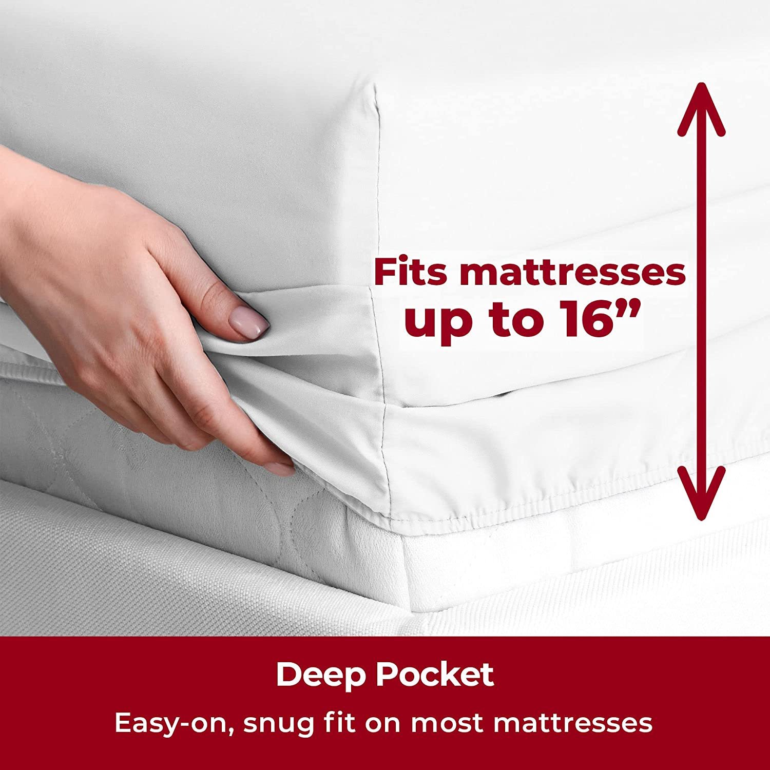 Vitotex Supplier Lightweight Super Soft Easy Care Microfiber 4 Piece Bed Sheet Set with 14-Inch Deep Pocket