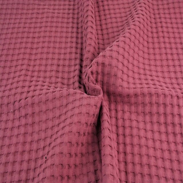 Luxury 100% Cotton Waffle Fabric Bath Linen Material Combed Yarn Type Custom Made Waffle Manufactured In India Sustainable