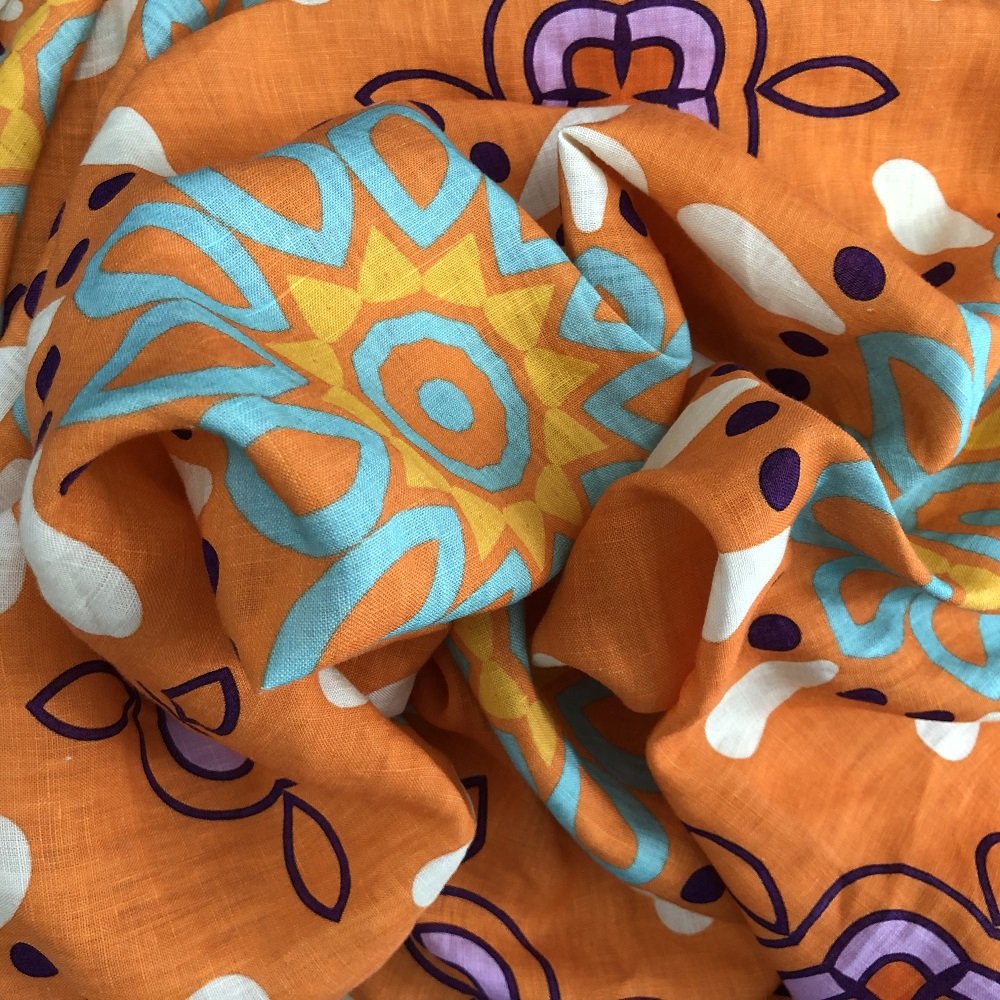 280cm Digital Printing wide width Flax Natural Crepe Plain Reactive Dyed Bedding Curtain and Table Cloth Linen Fabric